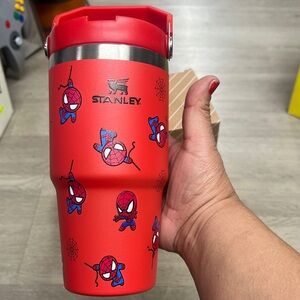 Stanley Red Tumbler with Spider-Man Graphics